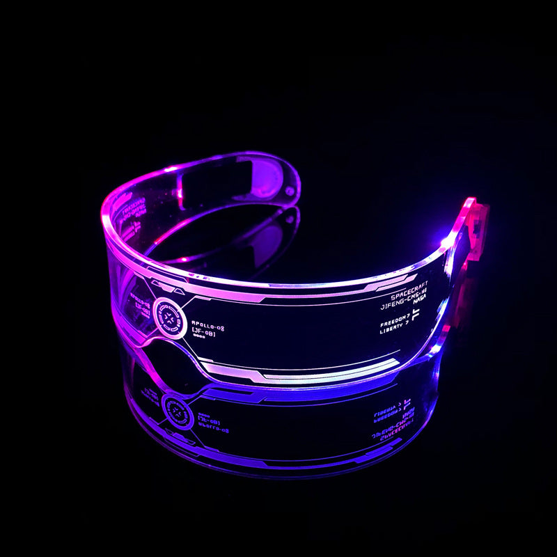 LED Luminous Glasses Party Bar Disco Punk Glasses Gifts Holidays dealsniper-net Style D