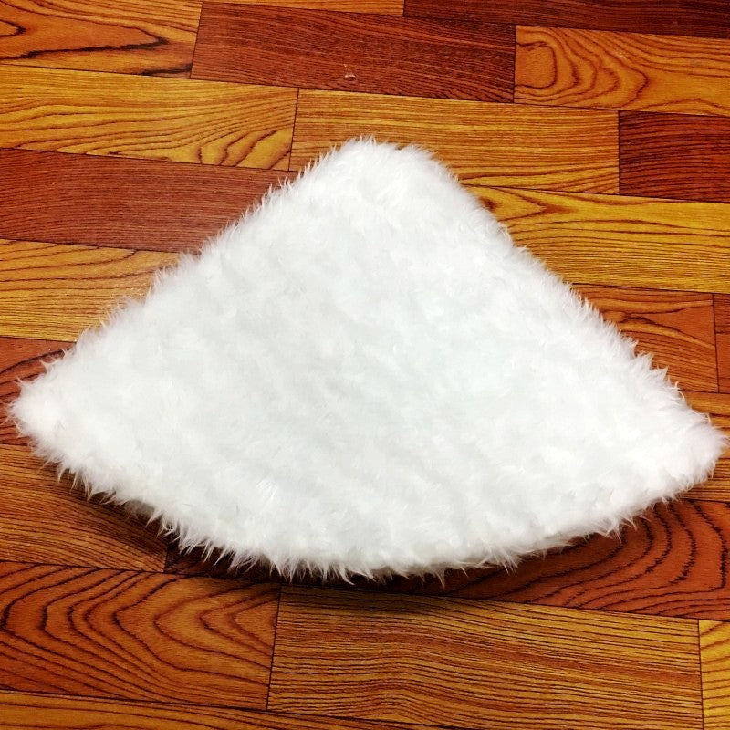 Pure white plush Christmas tree skirt Christmas plush tree skirt 78cm 90cm 122cm Christmas tree decoration tree Holidays dealsniper-net