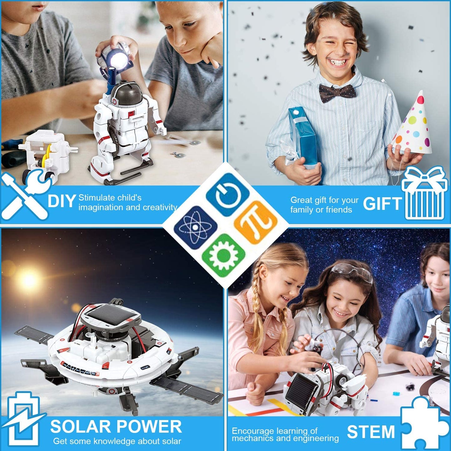 Solar Robot Toys Educational Scientific Fantasy Toy for Children Kids DealSniper.net