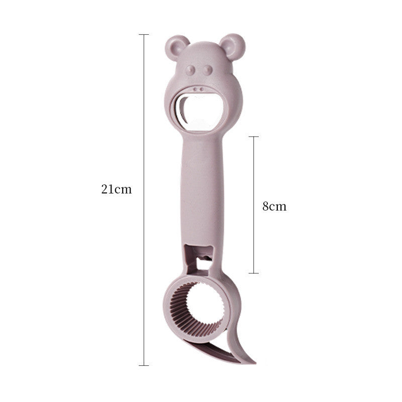 Four-in-one Beverage Bottle Opener Household Canning Can Opener Kitchen DealSniper.net Dark red