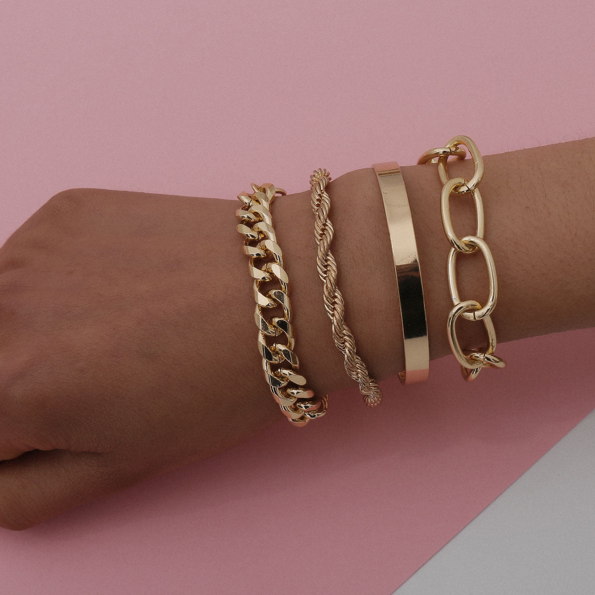 Twist Chain Exaggerated O-shaped Chain Cover Bracelet Thread Jewelry DealSniper.net