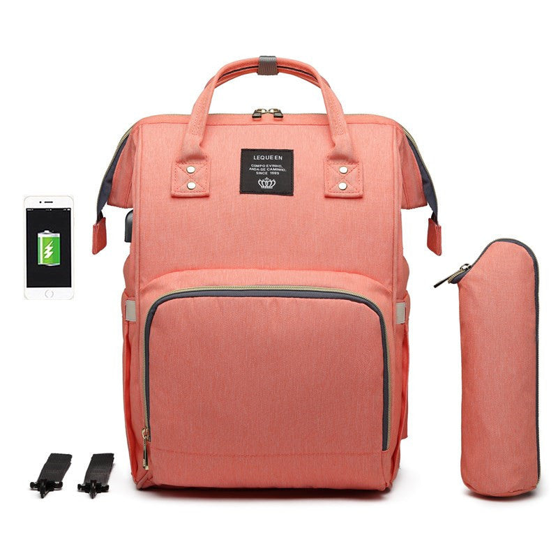 LEQUEEN Multifunctional Large Capacity Mummy Bag Women DealSniper.net Pink 3 style