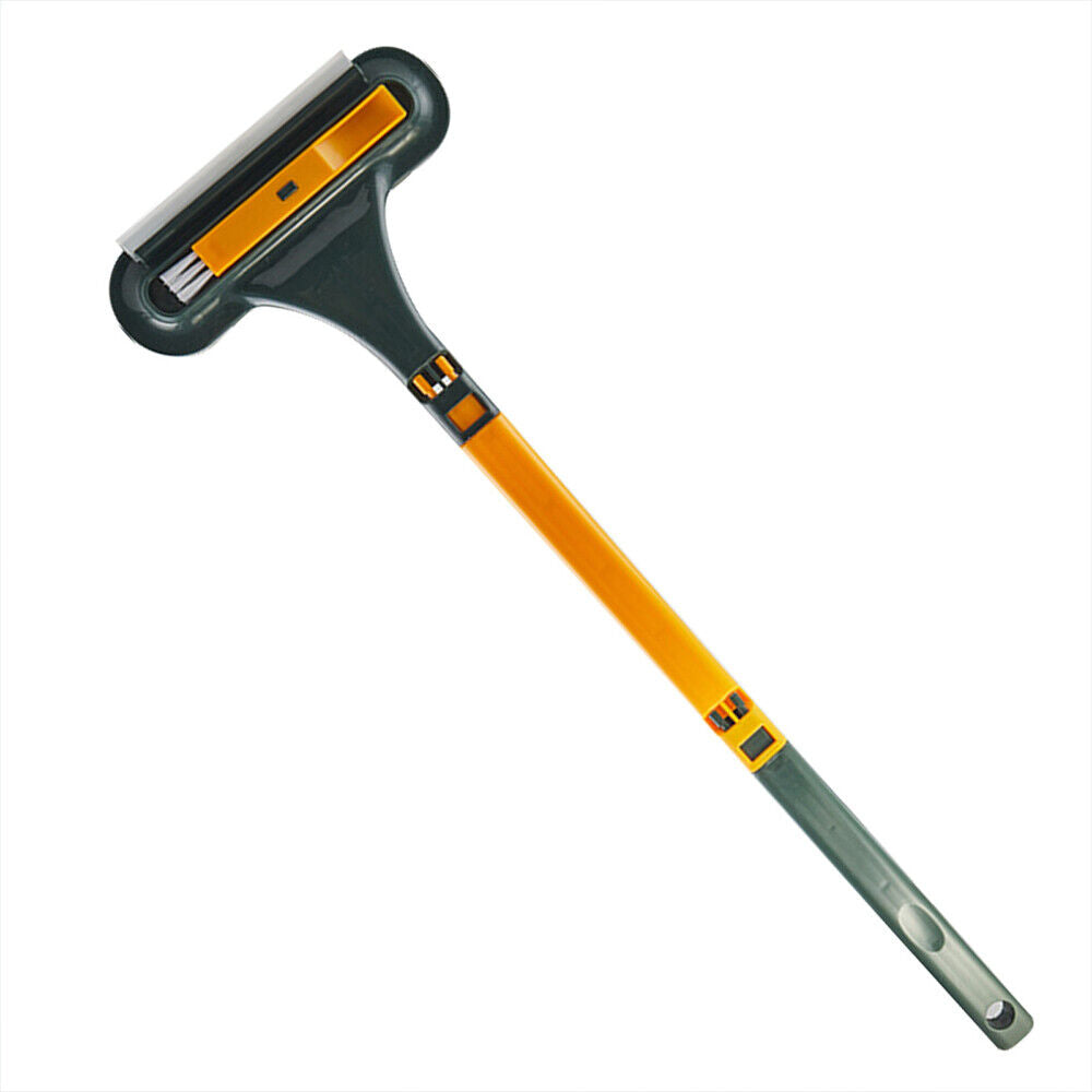 2 IN 1 Glass Cleaning Brush Car Windshield Home Window Glass Universal Detachable Squeegee Wiper Portable Cleaner Brushes Home DealSniper.net Orange