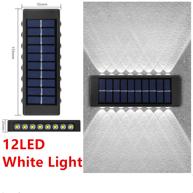 Solar Outdoor Garden Light Up And Down Glowing Atmosphere Garden dealsniper-net 12LED white White 1PCS
