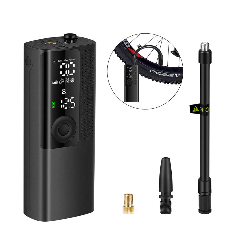 Portable smart car air pump Vehicle DealSniper.net Black