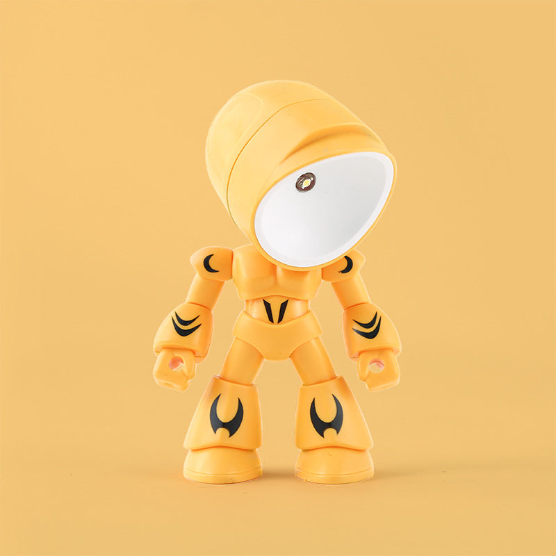 Cute LED Hero Table Lamp Mini Portable Cool Mecha Cute Robot Gifts Holidays dealsniper-net 2W Yellow