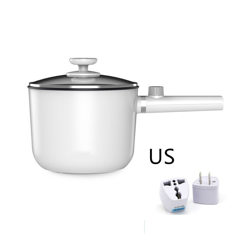 Hotpot Noodle Cooking Dormitory Small Power Mini Electric Pot Kitchen DealSniper.net White No steamer US