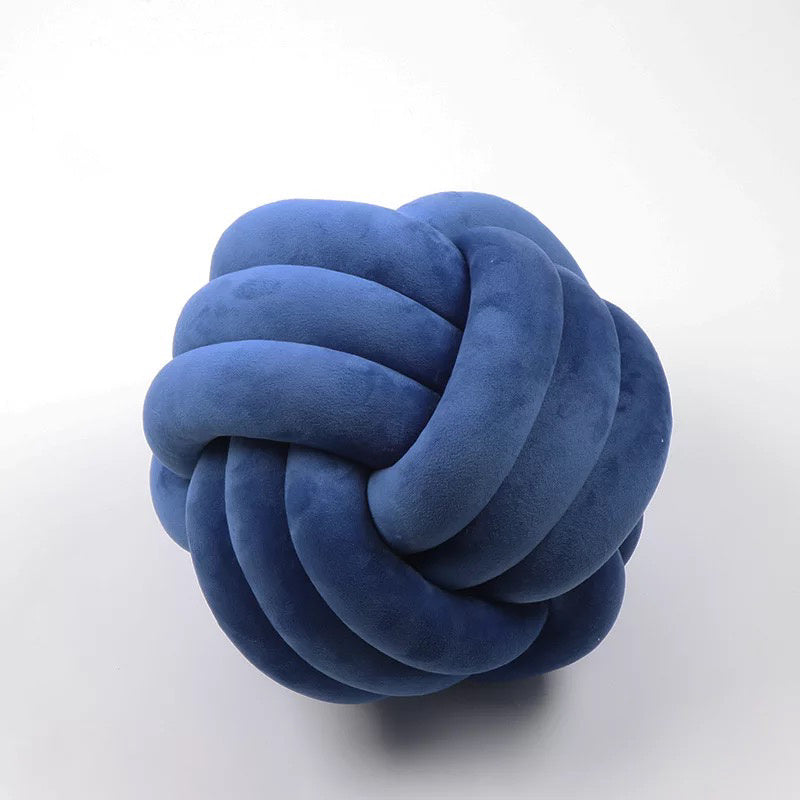 Creative Home Decoration Woven Knotted Pillow Home Decor DealSniper.net Dark Blue 20cm