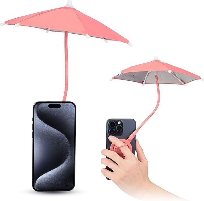 Mini Mobile Phone Anti-glare Motorcycle Umbrella Gadgets Gym From House Pink