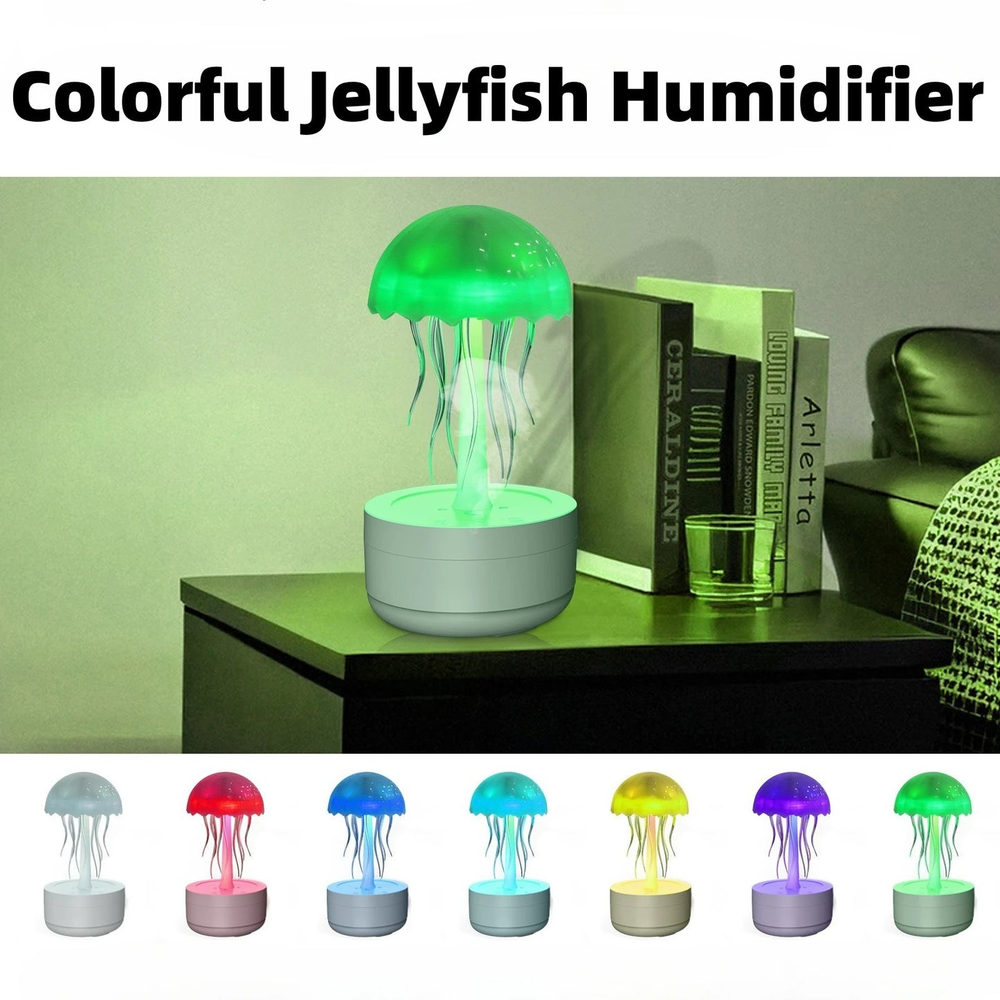 Jellyfish Humidifier Fragrance Diffuser Colorful Night Light Home Decor DealSniper.net