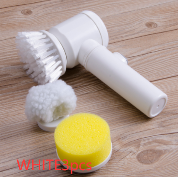 5 In 1 Kitchen Multi-function Electric Cleaning Brush Kitchen dealsniper-net WHITE3pcs