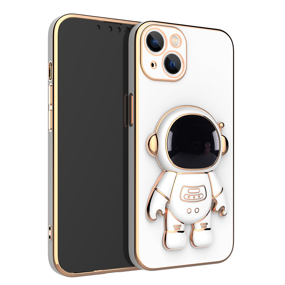3D Astronaut Phone Case Anti-Drop Electroplating Bracket Phones DealSniper.net