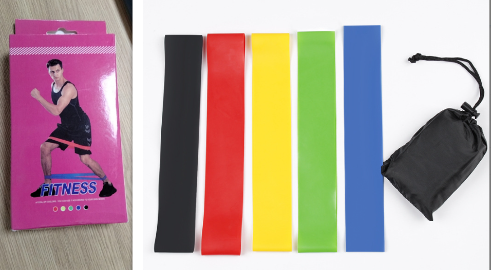 5 Level Resistance Rubber Bands Yoga Training Elastic Bands Sports DealSniper.net Set 1PC