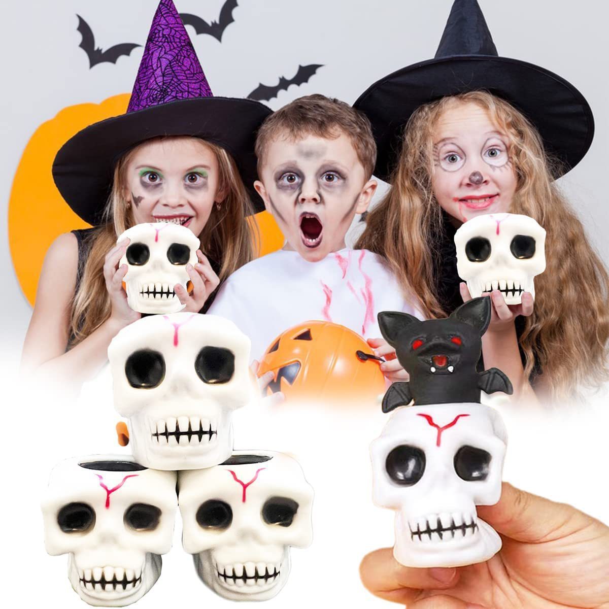 Creative Halloween Skull Squeeze Cup Decompression Toy Holidays DealSniper.net