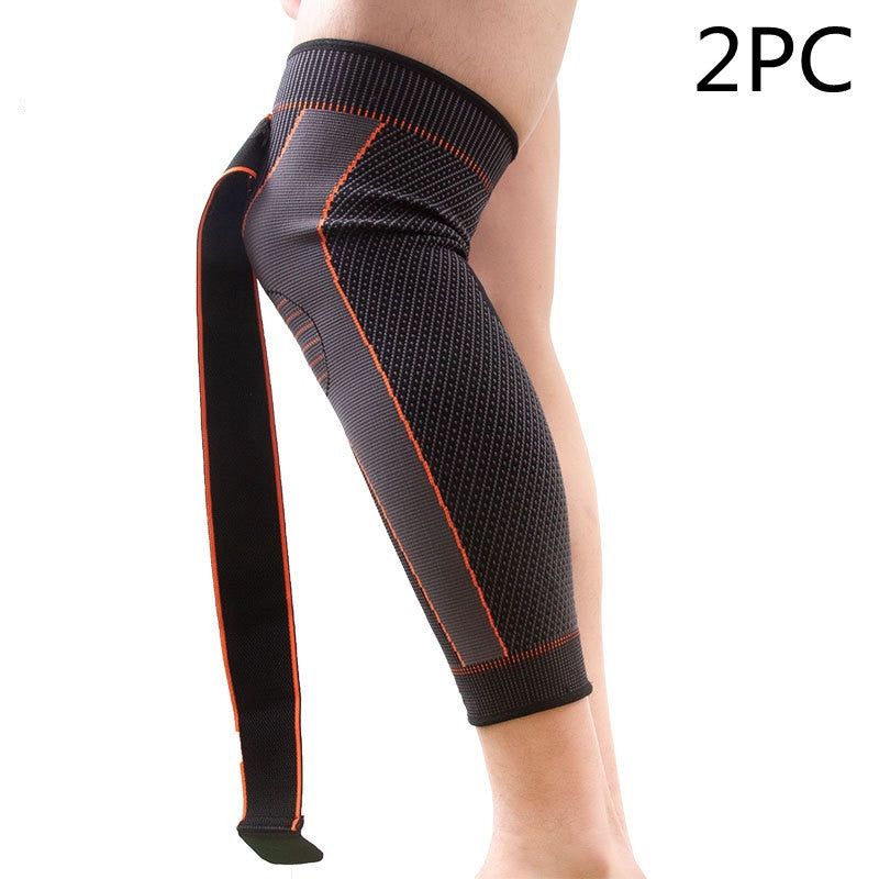 Long Straps Knee Pads Sports Protection Knee Non-Slip Leggings Sports dealsniper-net Orange 2PC 2XL
