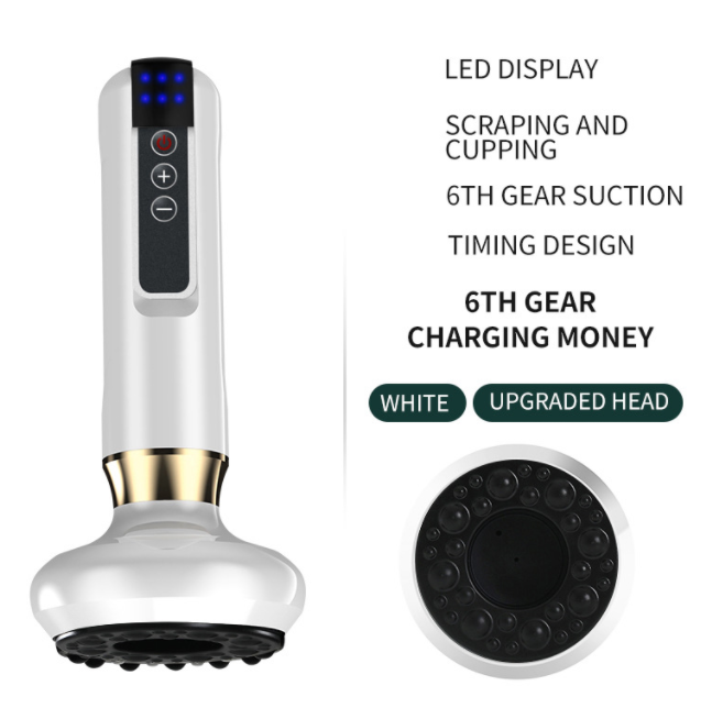Electric Vacuum Cupping Massager For Body Anti-Cellulite Suction Cup Health dealsniper-net White 6speed charging USB