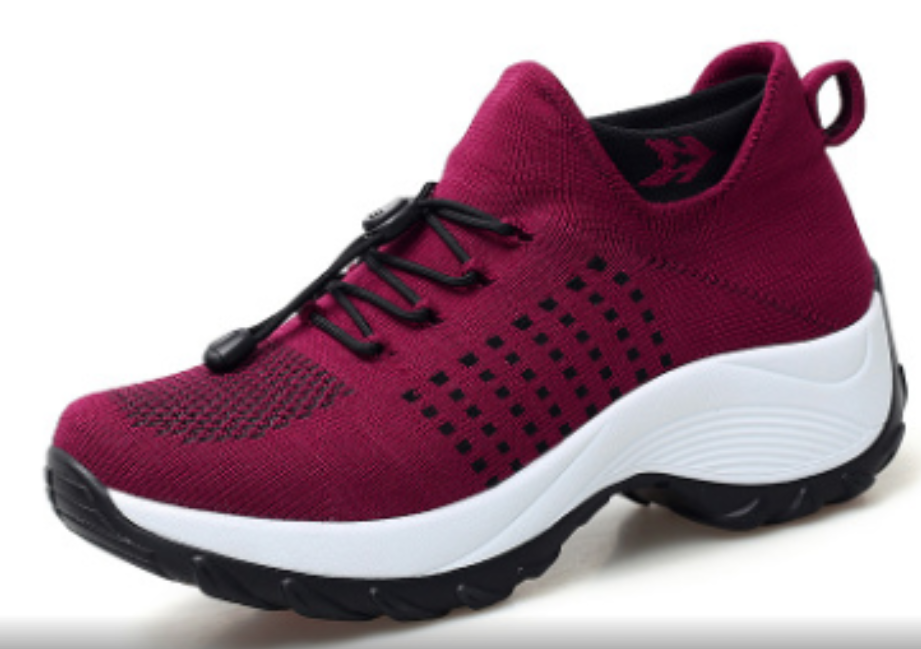 Breathable Mesh Socks Running Shoes Men DealSniper.net Red 35