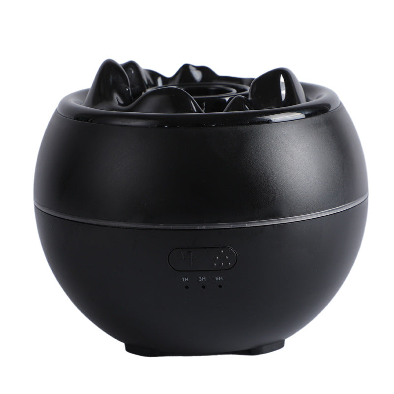 Flame Aroma Diffuser Household Desk Aromatherapy Humidifier House DealSniper.net Black Ordinary Style USB