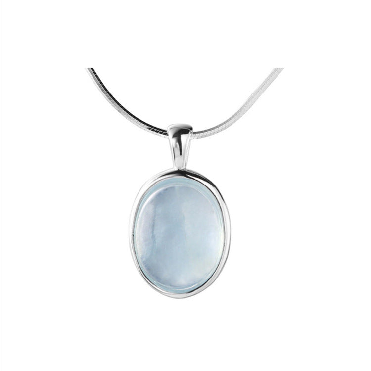 Oval Water Drop Pendant Temperament Wild Light Jewelry DealSniper.net