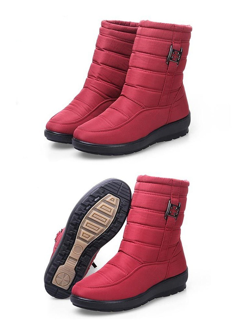 Antiskid Waterproof Women Fashion Boots Women DealSniper.net Red 37