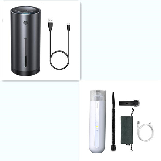 Car Vacuum Cleaner Wireless 5000Pa Handheld Mini Vaccum Vehicle DealSniper.net White SetB