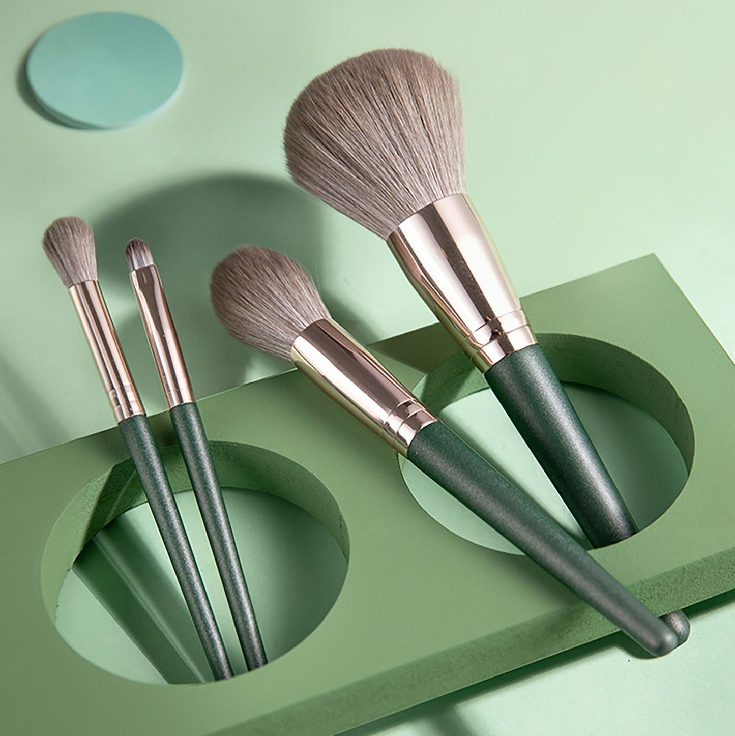 Green Cloud 14 Makeup Brushes Suit Beauty DealSniper.net