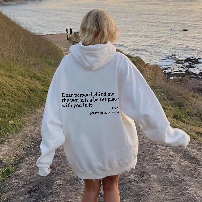 Every Thing Will Be Okay Creative Letter Hoody Women DealSniper.net