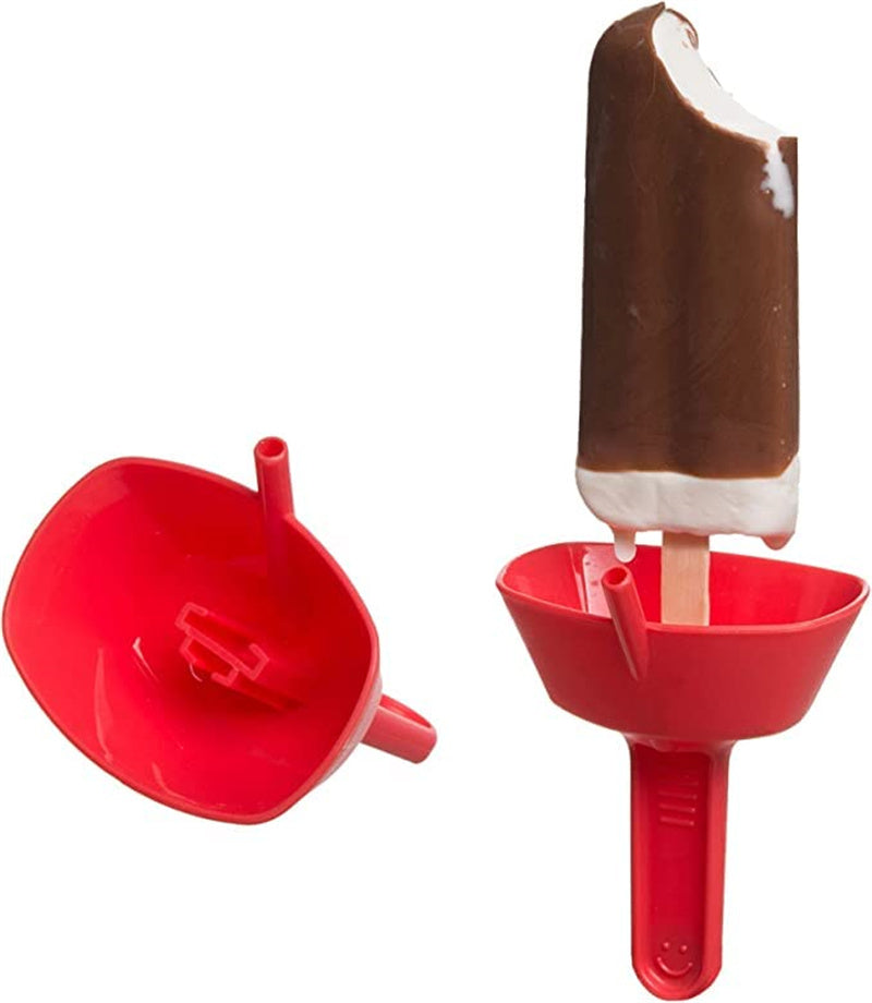 Popsicle Protectors With Straw Ice Guard Ice Cream Holder Kids DealSniper.net Red