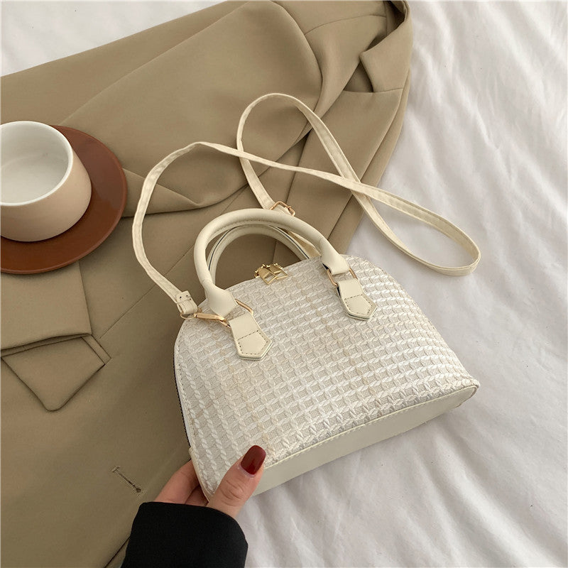 Fashionable Simple New Western Style Shoulder Messenger Bag Women Gym From House White