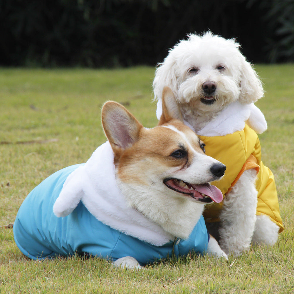 Fashion Snowy Weather Pet Cotton Clothes Cute Teddy Fadou Corgi Winter Hooded Pets dealsniper-net