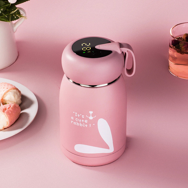 Intelligent Thermos Bottle Temperature Display Stainless Steel Vacuum Water Cup Kitchen DealSniper.net Pink