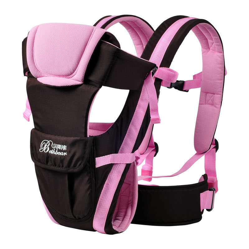 Double Shoulder Baby Carriers Mother and Child Travel Supplies Kids DealSniper.net Pink