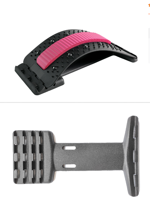 Back Stretcher Adjustable Back Cracker Massage Waist Neck Fitness Health dealsniper-net Red Four gears adjustable
