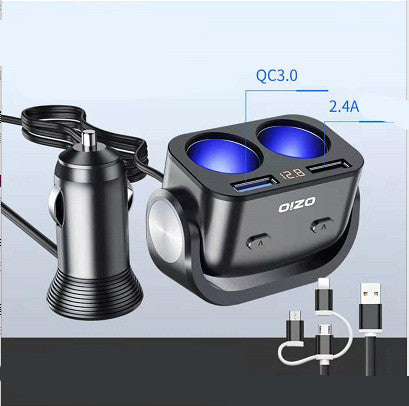 Car Charger With Wire Car Charger Car One With Two Vehicle DealSniper.net C