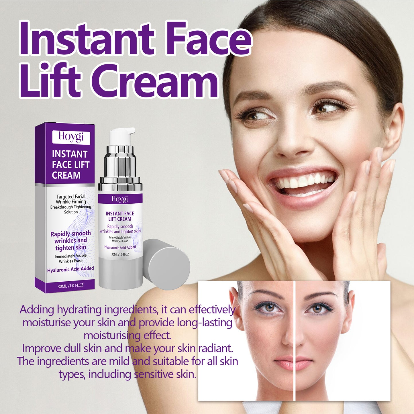 Hoygi Facial Lift & Firming Cream Lightens The Appearance Beauty DealSniper.net