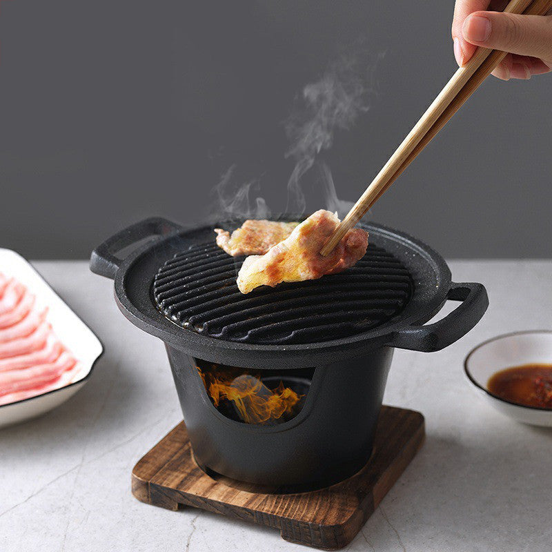 Mini BBQ Grill Alcohol Stove Home Smokeless Barbecue Grill Kitchen DealSniper.net