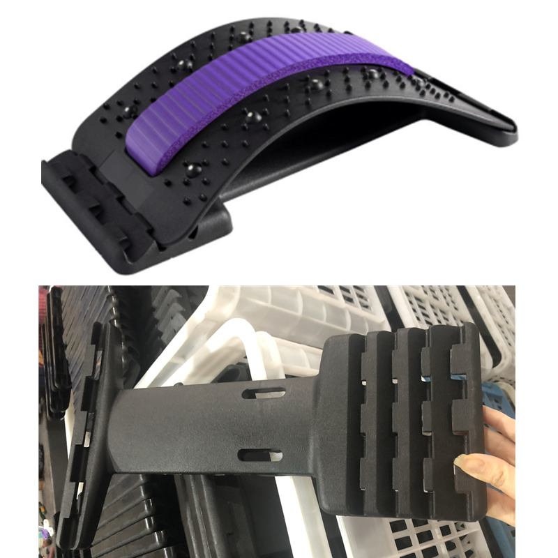 Back Stretcher Adjustable Back Cracker Massage Waist Neck Fitness Health dealsniper-net Purple Four gears adjustable