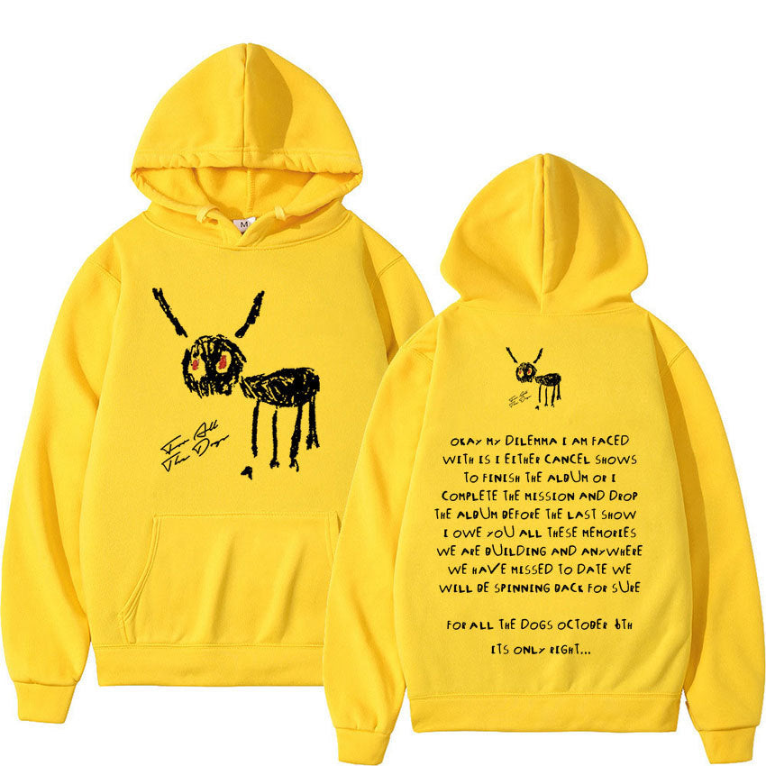 Rapper Drake For All The Dogs Letter Hoodie Men DealSniper.net