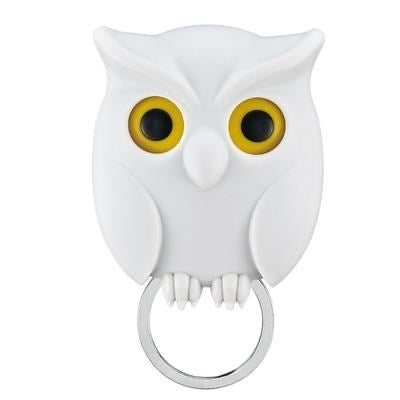 Night Owl Magnetic Wall Key Holder Wall Magnets Keep Keychains Hooks Home DealSniper.net White