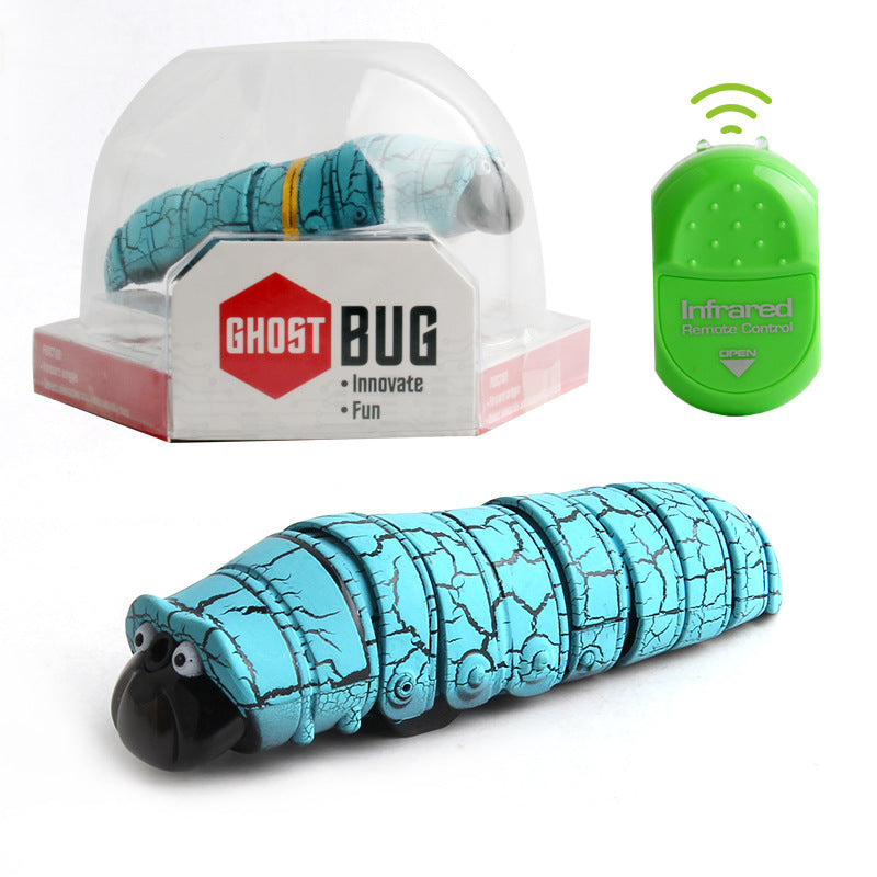Infrared Remote Control Insect Worm Simulation RC Animal Toys Trick Novelty Jokes Prank For Kids RC Toys Kids dealsniper-net Blue b