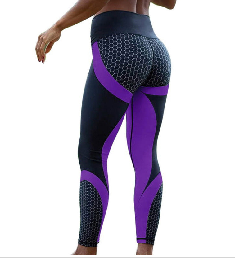 Yoga Fitness Leggings Women Pants Fitness Slim Tights Gym Running Sports Clothing Women DealSniper.net Purple 3XL