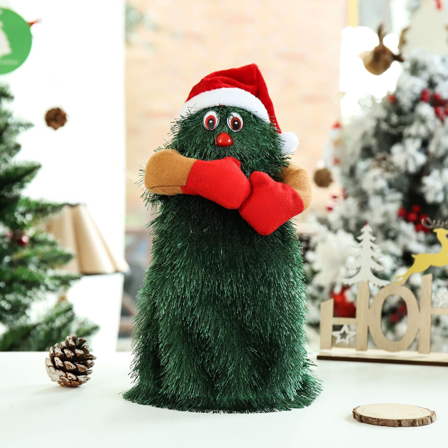 New Electric Toy Electric Plush Toy Doll Funny Cute Christmas Decoration Holidays Gym From House 2pc large