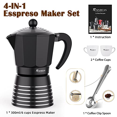 Stovetop Espresso Maker 6 Cup 300ml, Aluminum Kitchen DealSniper.net