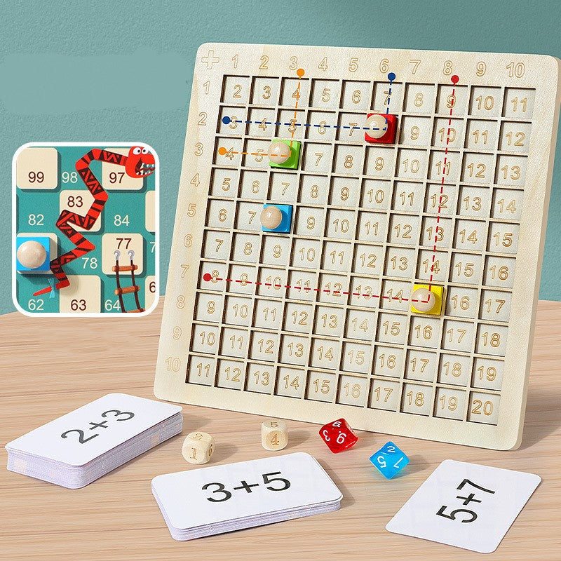 Children's Educational Multiplication Operation Table Teaching Toys Kids dealsniper-net Snake chess Addition
