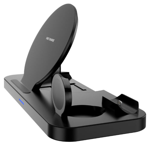 3 in 1 Wireless Fast Charger Gadgets Gym From House Black US plug