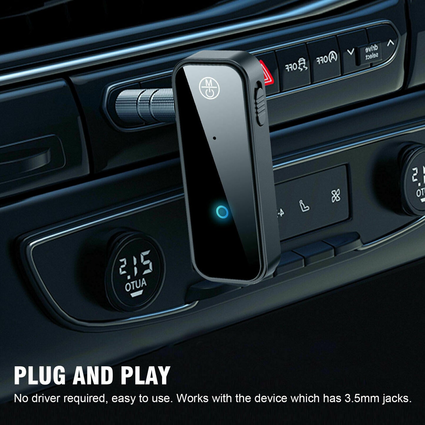 Bluetooth 5.0 2in1 Transmitter Receiver Car Wireless Audio Adapter USB 3.5mm Aux Vehicle DealSniper.net
