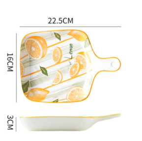 Ins Creative Household Ceramic Plate Japanese Baking Baking Plate Salad Kitchen DealSniper.net Style E