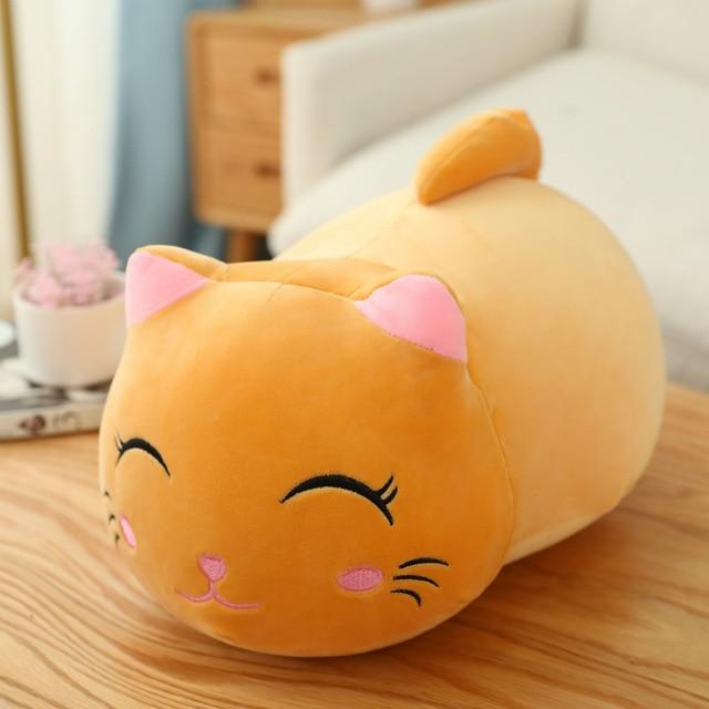 Cute Fat Cat Plush Doll Soft Cute Cat Rag Doll Doll Kids DealSniper.net Orange squinting 25cm