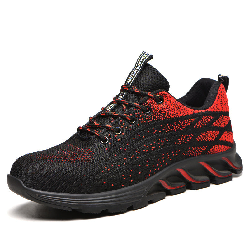 Men Sneakers Indestructible Steel Toe Work Shoes Comfortable Puncture Proof Shoes Men DealSniper.net 9017Red Size34