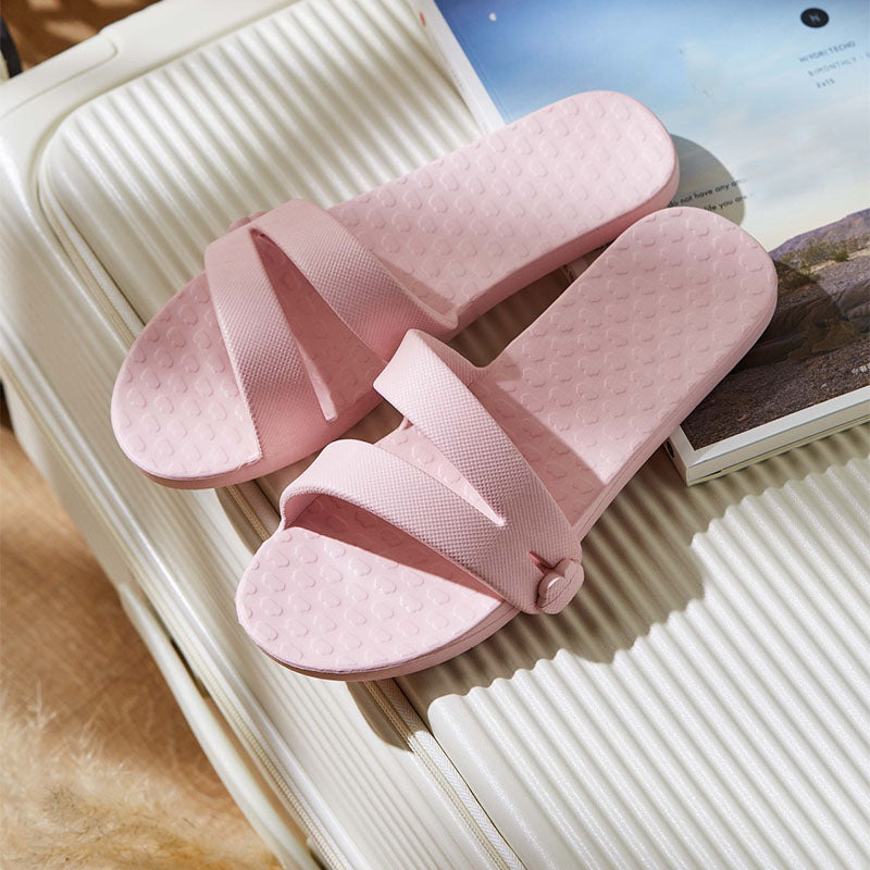 Folding Travel Slippers Hotel House Shoes Removable Travel dealsniper-net Pink 35to36
